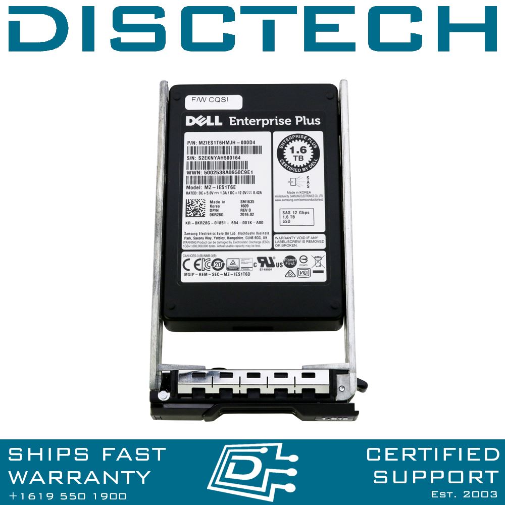 Dell Compellent 30X4C 1.6TB 2.5in SFF SAS SSD Drive - Picture 1 of 7