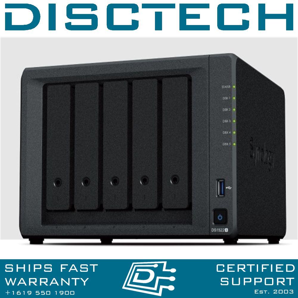 Synology 30TB DS1522+ 5-Bay 5x 6TB Seagate IronWolf SATA HDDs 8GB RAM NAS Server - Afbeelding 1 van 1
