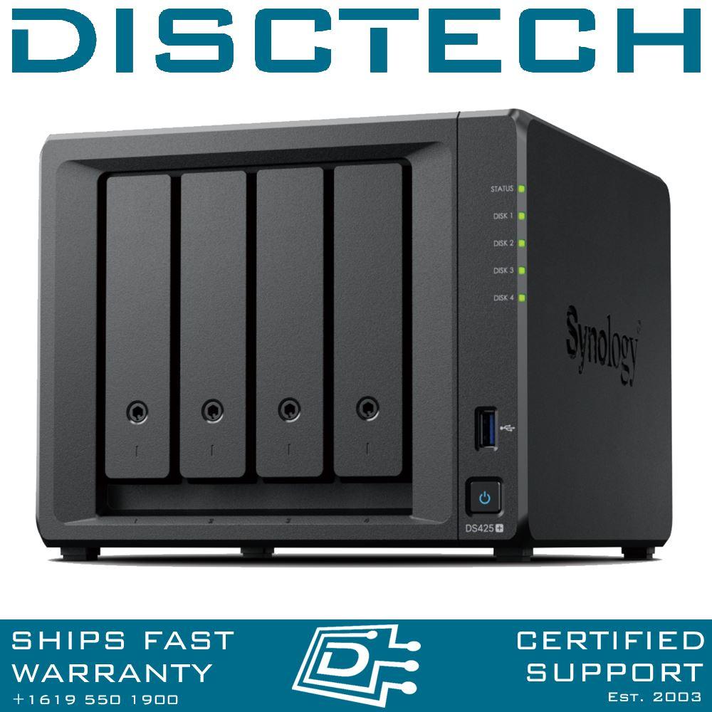 Synology 16TB DS425+ 4x 4TB Synology Plus SATA 6GB RAM 800GB SSD NAS Server - 第 1/1 張圖片