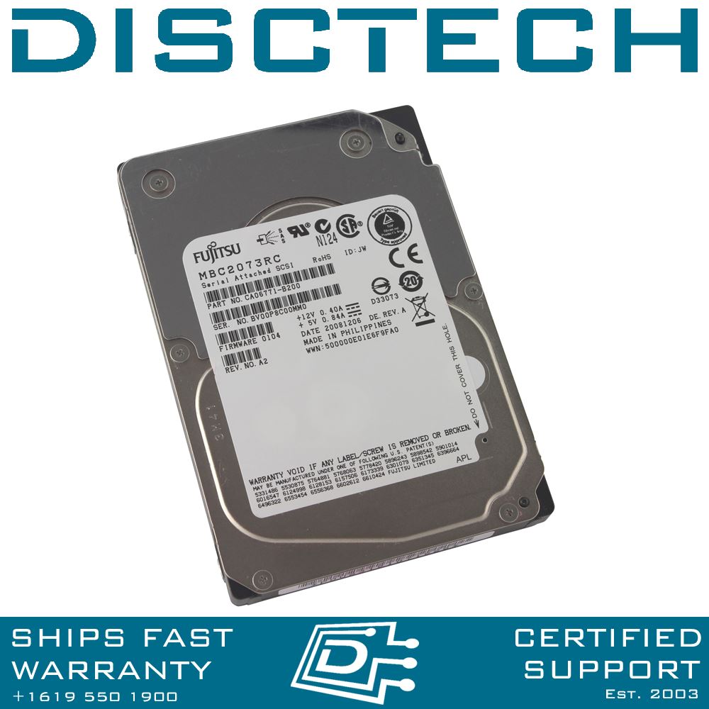 Fujitsu 73GB 15K MBC2073RC SAS Hard Disk Drives - Picture 1 of 3