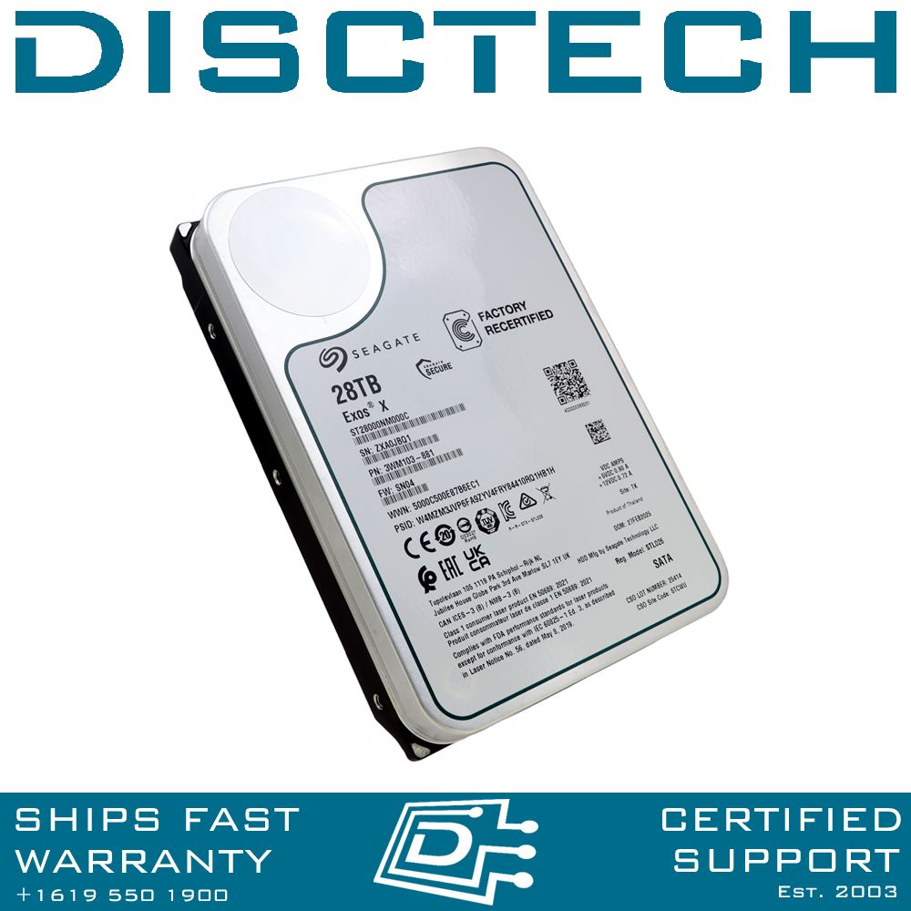 Seagate 28TB SATA Exos ST28000NM000C 3.5inch LFF 6Gbps 7.2K
