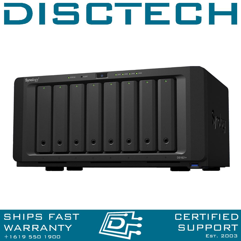 Synology 48TB DiskStation DS1821+ 8-bay SATA Quad-Core NAS Server WDRED 4GB - 第 1/1 張圖片