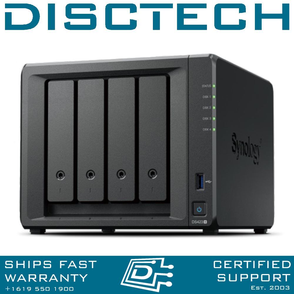 Synology 32TB DiskStation DS423+ 4-Bay SATA NAS 6GB RAM 1TB NVMe Cache - 第 1/1 張圖片