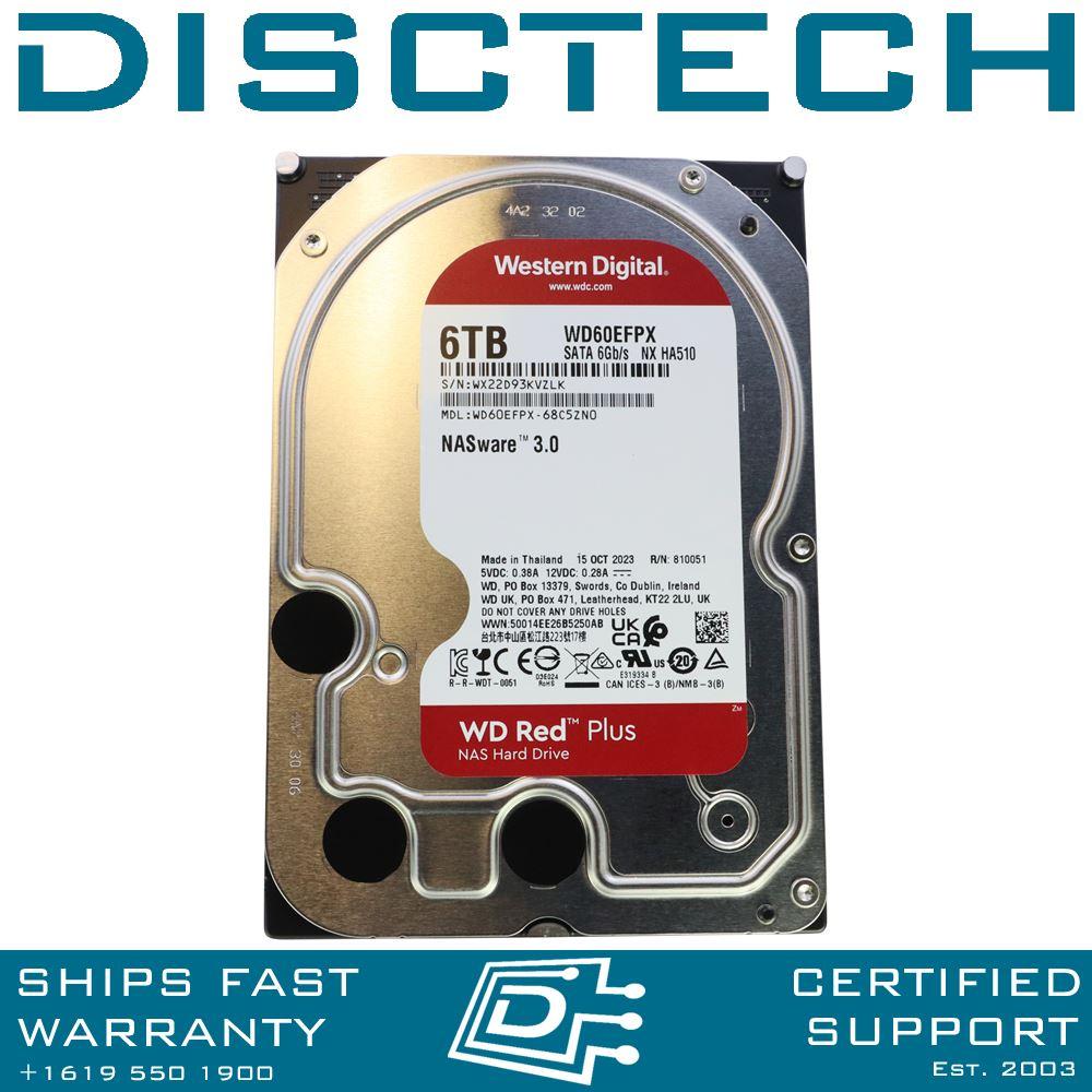 Western Digital WD60EFPX 6TB 3.5" LFF 6Gbps WD Red Plus NAS SATA Hard Drive - 第 1/3 張圖片