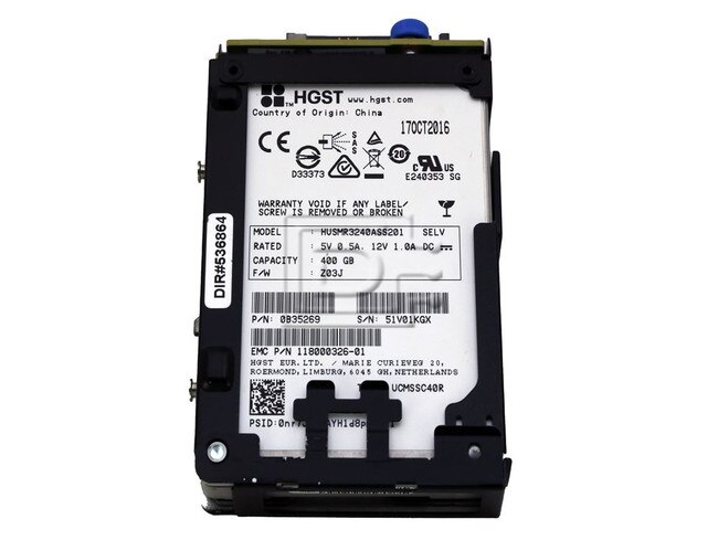 HGST 005052273 5052273 118000326-01 0B35269 SAS Solid State Drive Image 1 image