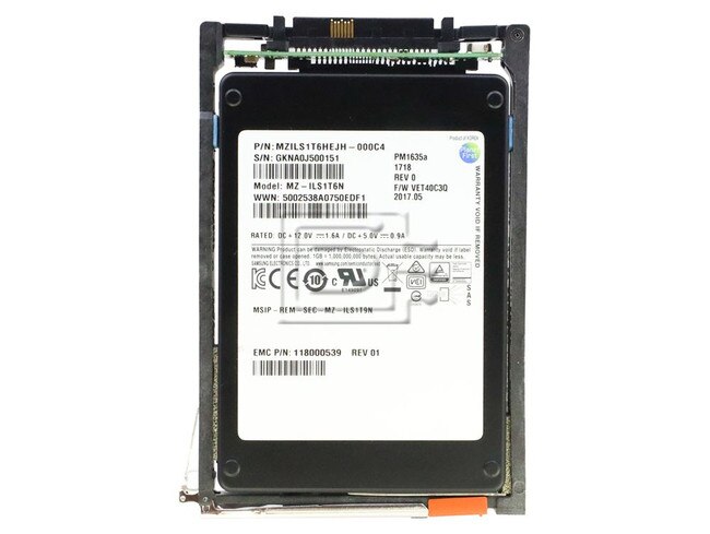 EMC 005052319 MZILS1T6HEJH-000C4 SAS Solid State Drive image 1