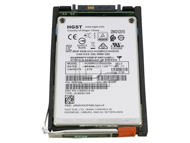 EMC 005052339 118000315-02 0B35124 SAS Solid State Drive Image 1 image