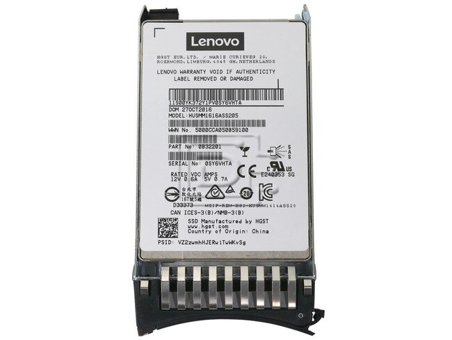 LENOVO 00FN409 HUSMM1616ASS205 0B32201 :enovo 1.6TB SAS Encryption Solid State drive Image 2 image