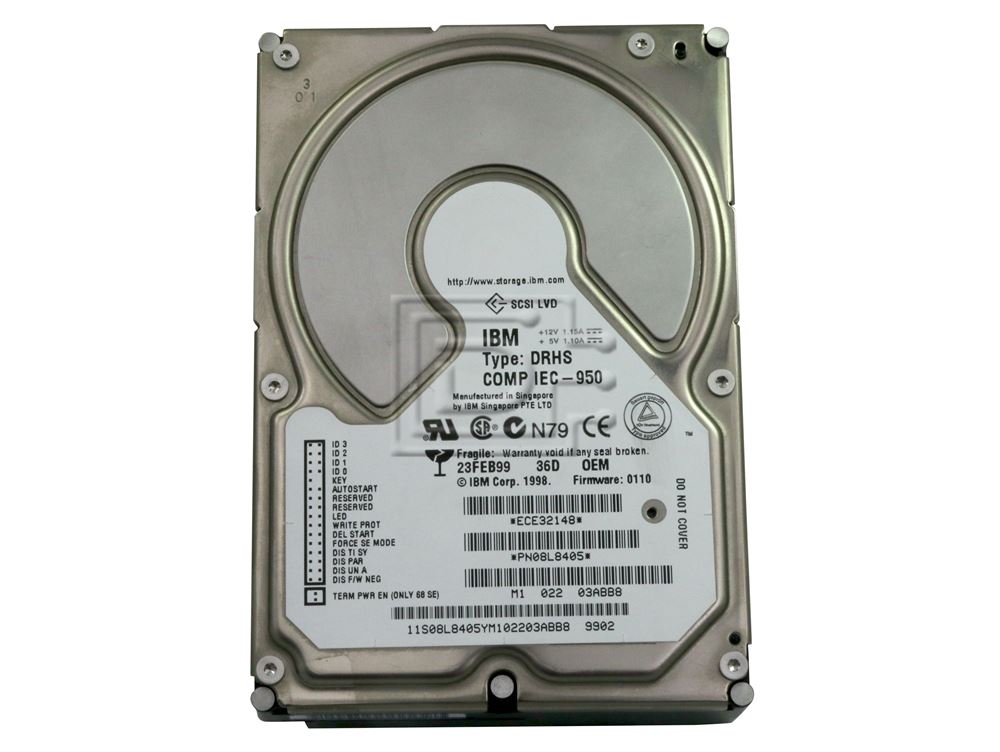 IBM 08L8405 UltraStar 36XP Model 36D / DRHS-36D 3.5 inch 1.6