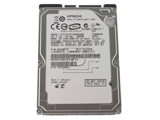 Hitachi 0A26618 HTE721010G9SA00 Laptop SATA Hard Drive image 1