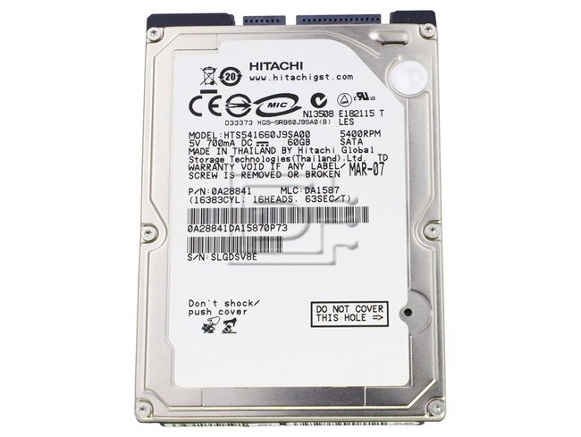 HGST 0A28841 HTS541660J9SA00 Laptop SATA 2.5" Hard Drive Image 1 image