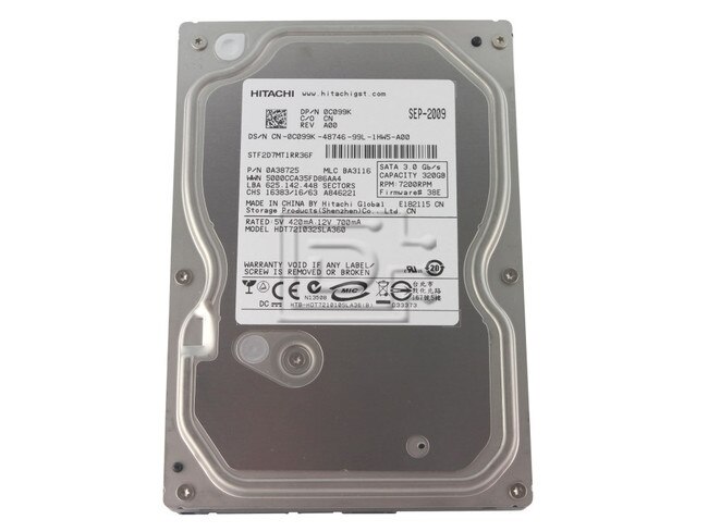 Hitachi 0A38725 HDT721032SLA360 0C099K C099K SATA Hard Drive image 1