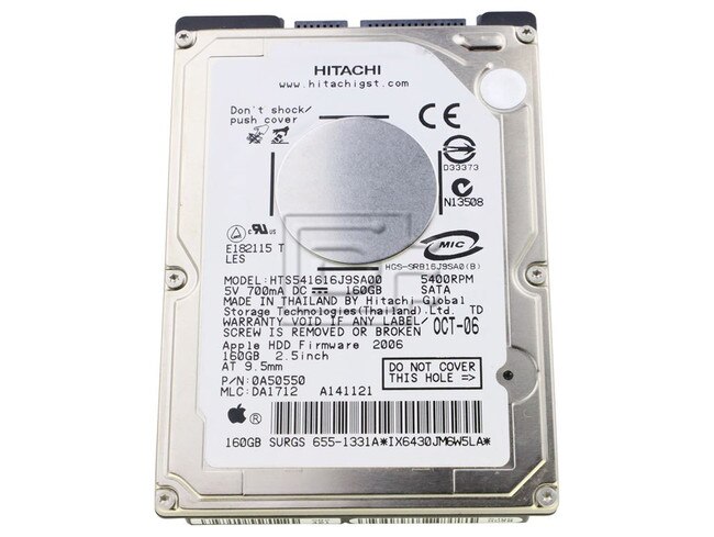 Hitachi 0A50550 HTS541616J9SA00 image 1