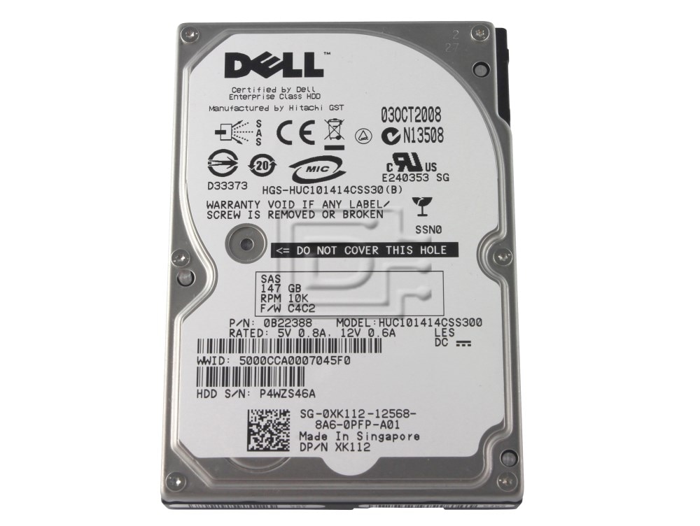 HGST 0B22388 HUC101414CSS300 XK112 SAS Hard Drives Image 1 image