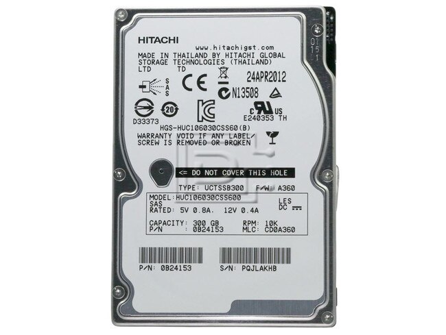 HGST 0B24153 HUC106030CSS600 SAS SFF Hard Drive Image 2 image