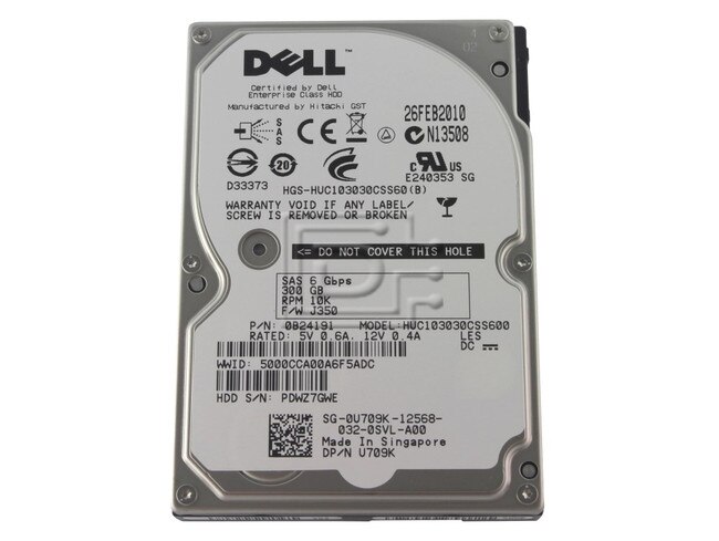 Hitachi 0B24191 0B23695 HUC103030CSS600 0U709K U709K SAS SFF Hard Drive image 1