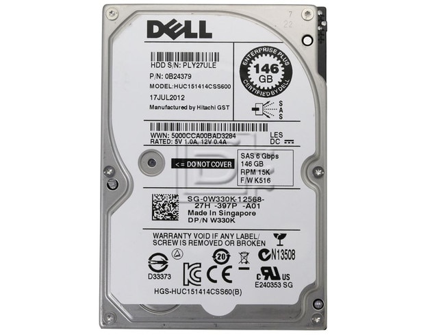 HGST 0B24379 HUC151414CSS600 0W330K W330K Laptop Hitachi SAS Hard Drive Image 2 image