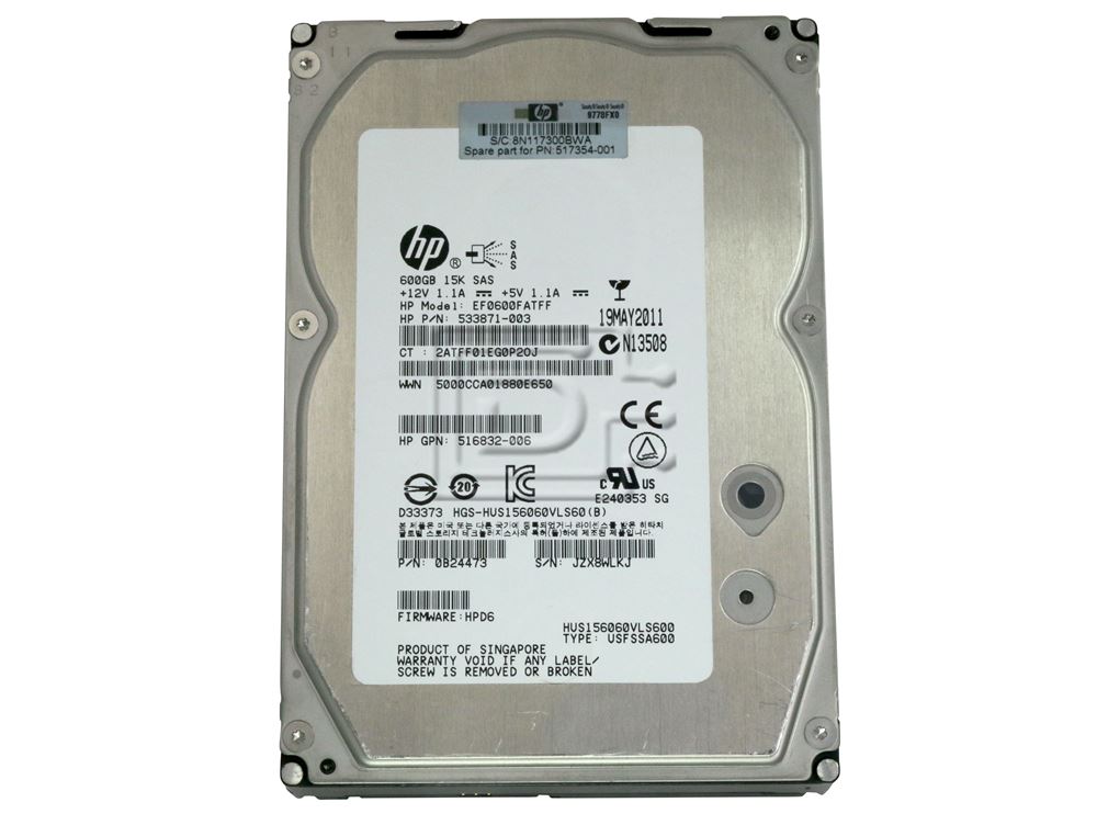 hp - れんたろ Hewlett Packard / HPE 533871-003 / Hitachi 0B24473