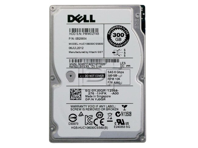 HGST 0B25654 0YJ0GR YJ0GR HUC106030CSS600 SAS SFF Hard Drive Image 2 image