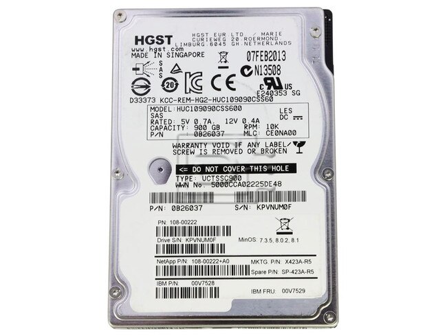 Hitachi 0B26037 HUC109090CSS600 SAS SFF Hard Drive image 1