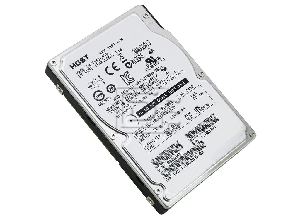 HGST 0B26040 HUC109060CSS600 118032933-02 SAS 2.5 Inch Hard Drive SSF Image 2 image