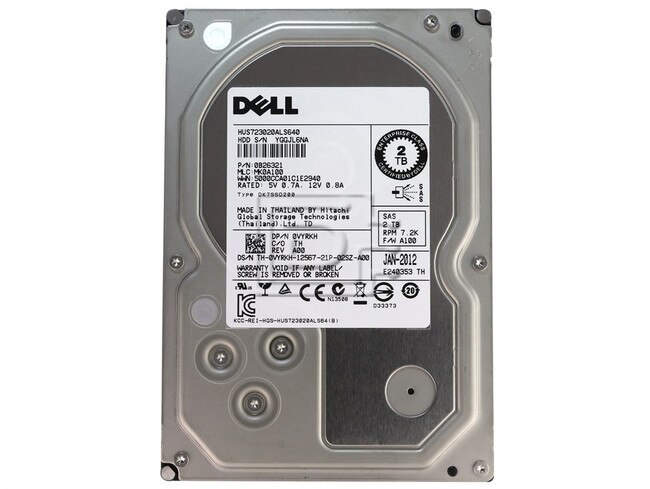 Hitachi 0B26321 0VYRKH VYRKH SAS Hard Drive 2TB 2000GB image 2