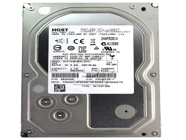 HGST 0B26926 HUS724030ALS641 SAS Hard Drive Image 2 image