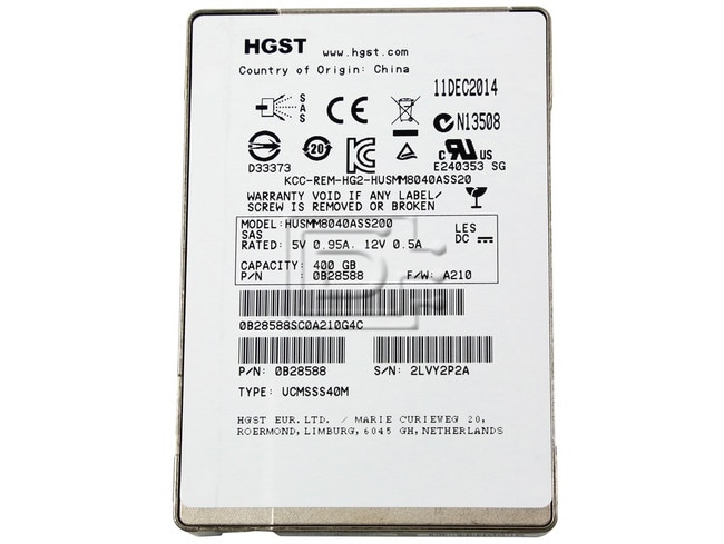HGST 0B28588 HUSMM8040ASS200 SAS Solid State Drive Image 1 image