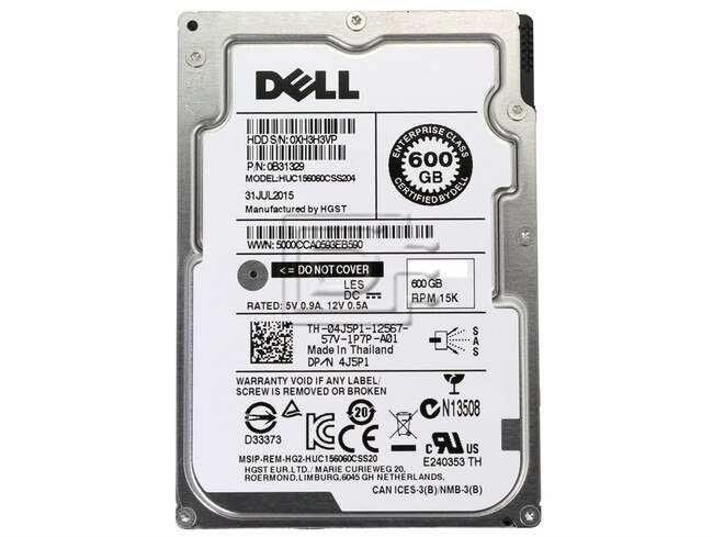 HGST 0B31329 HUC156060CSS204 4J5P1 04J5P1 SAS Hard Drive Image 2 image