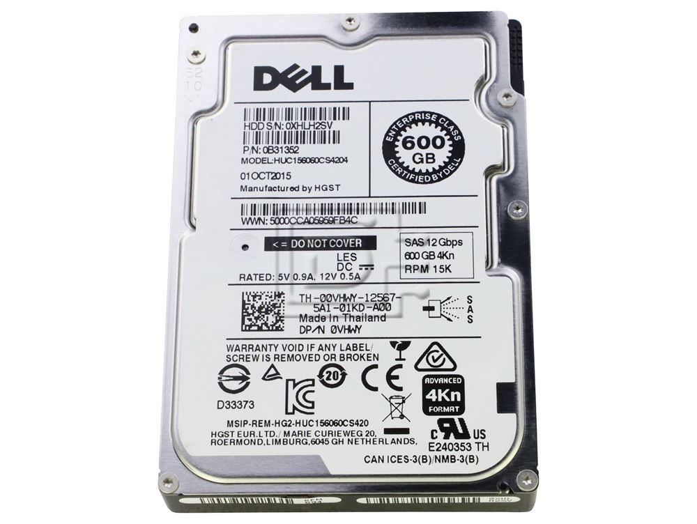 HGST 0B31329 HUC156060CS4204 0VHWY 00VHWY SAS Hard Drive Image 1 image