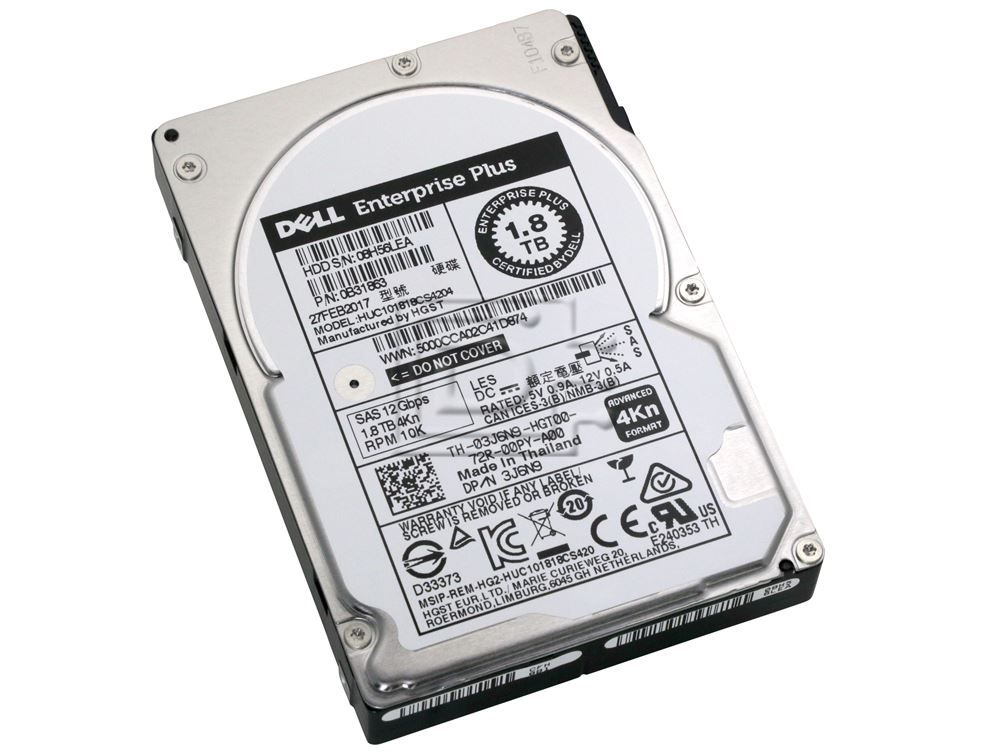 PC/タブレット ノートPC Dell 3J6N9 / Hitachi HGST 0B31863 1.8TB 4Kn SAS Drive