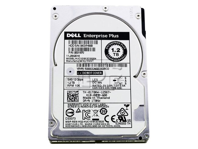 HGST 0B31870 1T8KW 01T8KW SAS Hard Drive Image 1 image