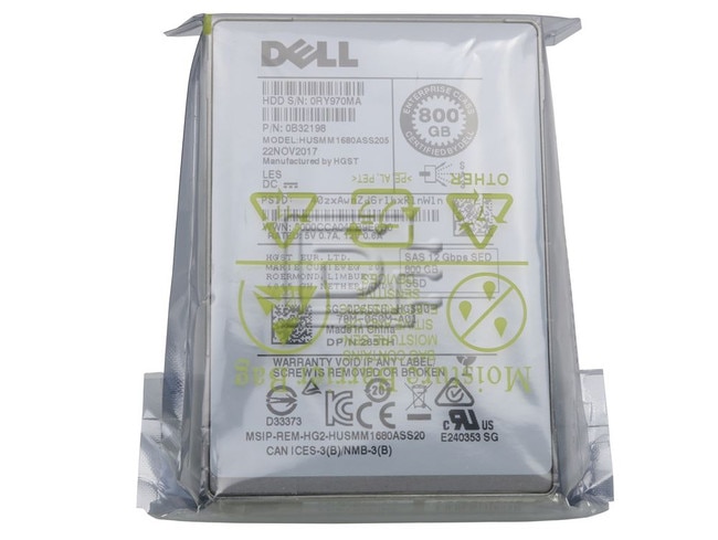 HGST 0B32198 0265TH 265TH HUSMM1680ASS205 Dell 800GB SED FIPS Encryption SAS SSD PowerEdge EMC Image 2 image
