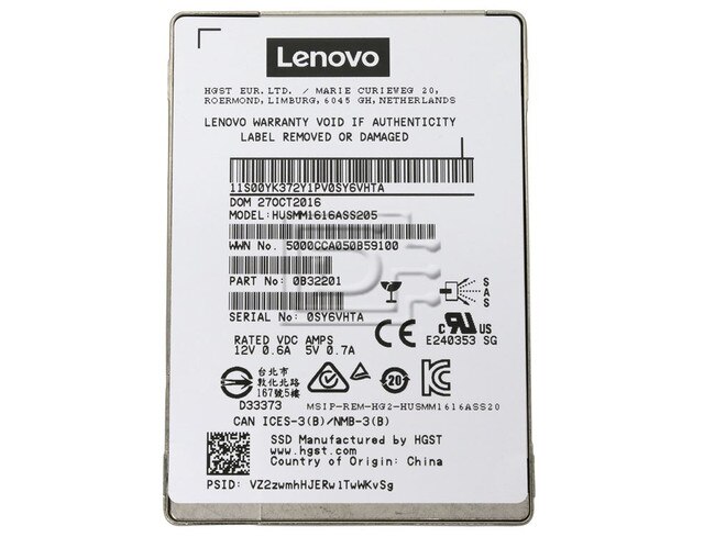 HGST 0B32201 HUSMM1616ASS205 HUSMM1616ASS200 HUSMM1616ASS201 SAS Solid State drive Image 3 image
