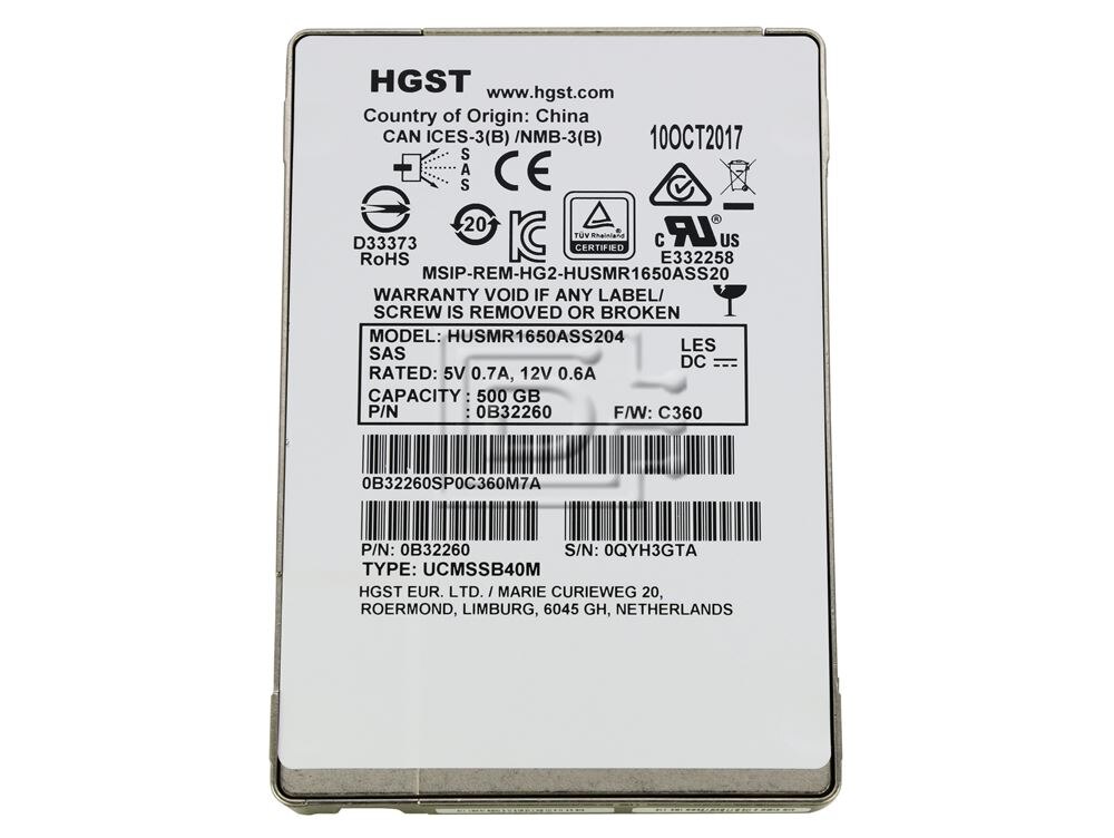 HGST 0B32260 HUSMR1650ASS204 SAS Solid State Drive Image 2 image