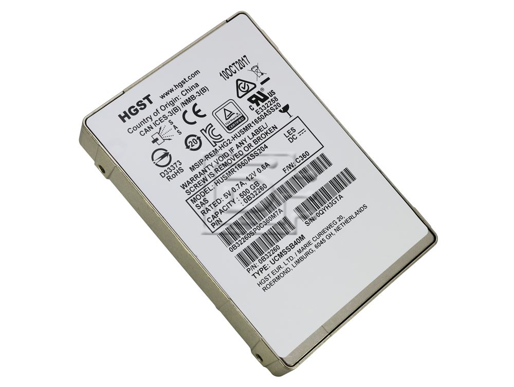 HGST 0B32260 HUSMR1650ASS204 SAS Solid State Drive Image 3 image
