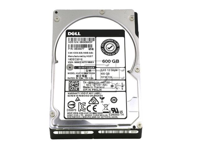 HGST 0B33077 HUC101860CSS204 P6GJX 0P6GJX 2.5inch SAS Hard Drive Image 1 image
