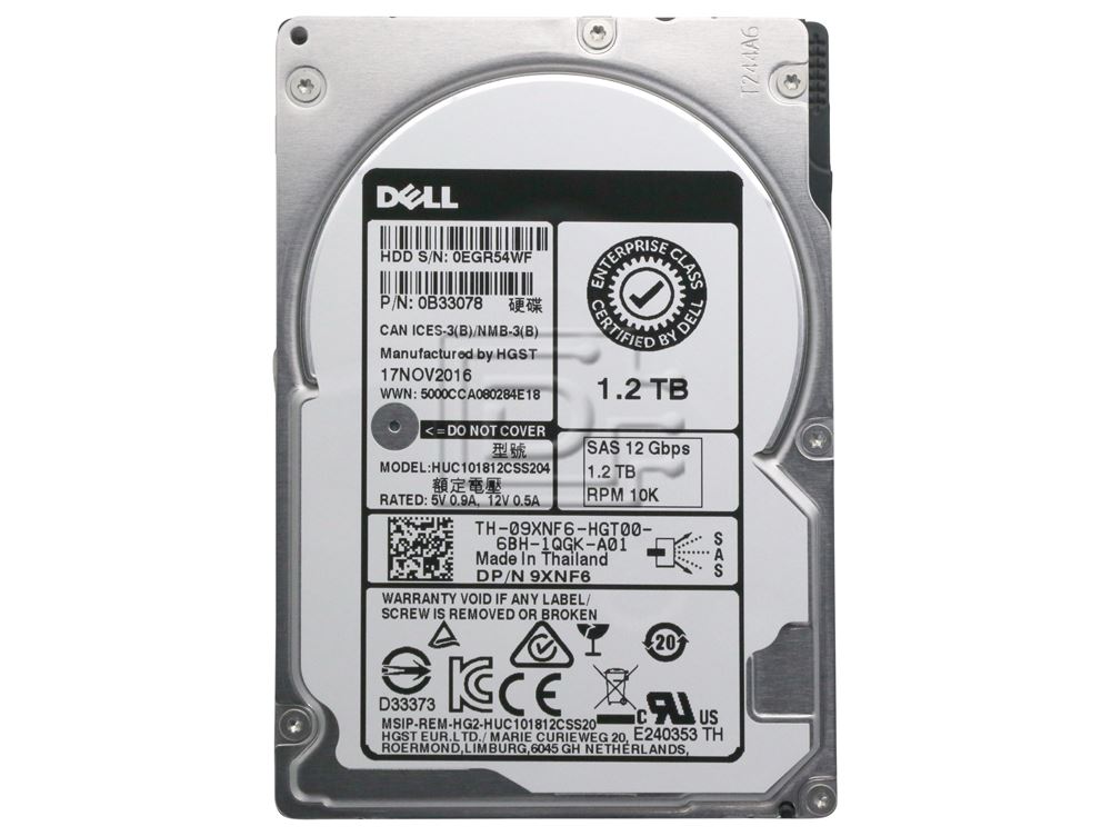 HGST 0B33078 9XNF6 09XNF6 SAS Hard Drive Image 2 image