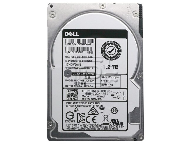 HGST 0B33078 9XNF6 09XNF6 SAS Hard Drive Image 2 image