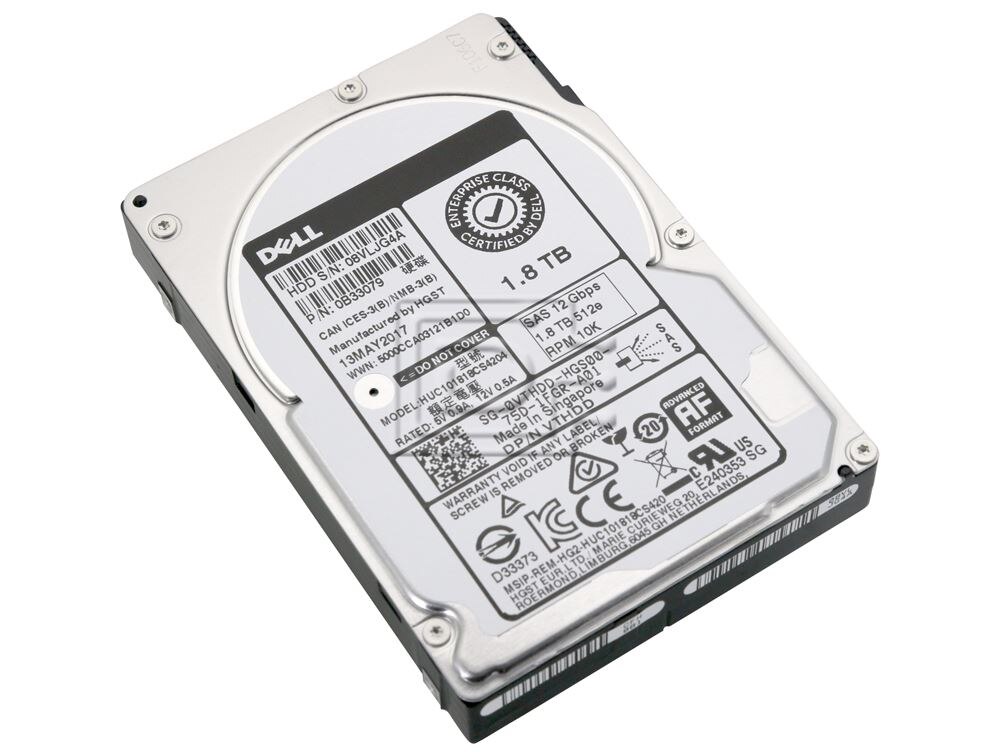 Hard Disk Interno Dell 1.8TB SAS 2.5" 12Gbps 10K RPM HUC101818CS4204