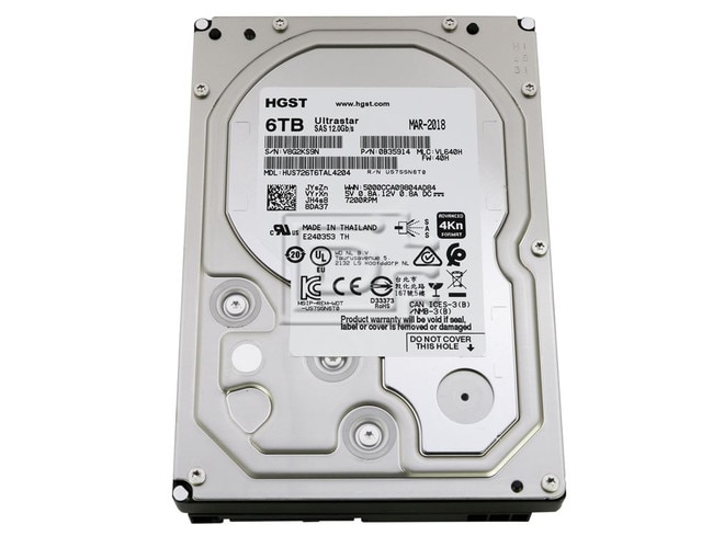 HGST 0B35914 HUS726T6TAL4204 SAS HardDrive Image 1 image