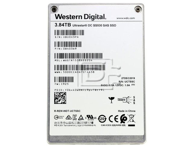 HGST 0B40369 WUSTR1538ASS204 SAS Solid State Drive Image 1 image