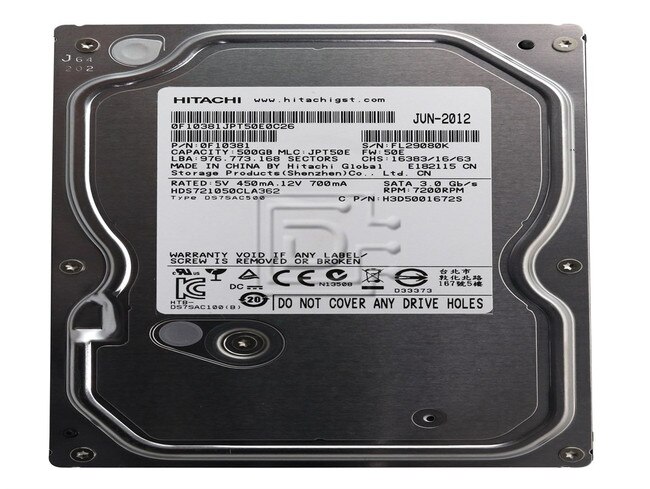 HGST 0F10381 HDS721050CLA362 SATA Hard Drive Image 2 image