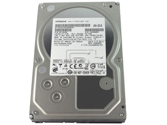 Hitachi 0F10452 HUA722020ALA330 SATA Hard Drive image 1