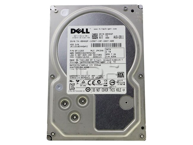 Hitachi 0F11265 HUA722020ALA330 0H6GP H6GP SATA Hard Drive image 1