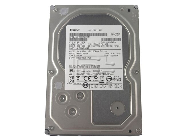 Hitachi 0F12450 HDS723030ALA640 SATA Hard Drive image 1