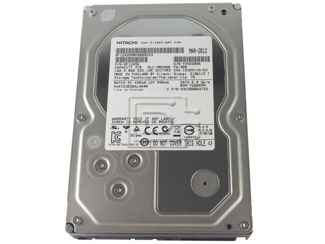 Hitachi 0F12456 HUA723030ALA640 Enterprise SATA Hard Drive 3TB image 1
