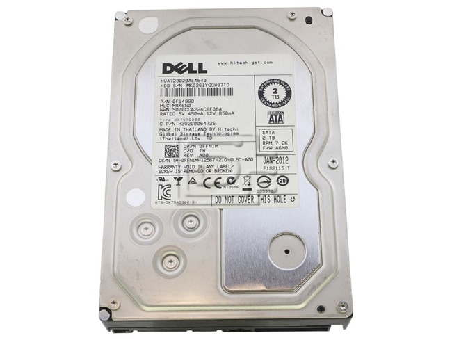 HGST 0F14990 HUA723020ALA640 0FFN1M FFN1M DK7SAD200 SATA Hard Drive Image 1 image