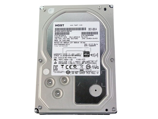 Hitachi 0F22814 HUS726040AL4214 SAS Hard Drive image 1
