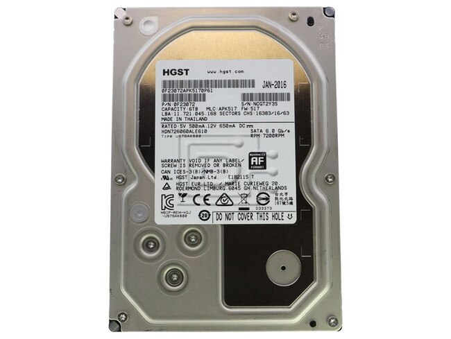 HGST 0F23072 HDN726060ALE610 SATA Hard drive Image 1 image